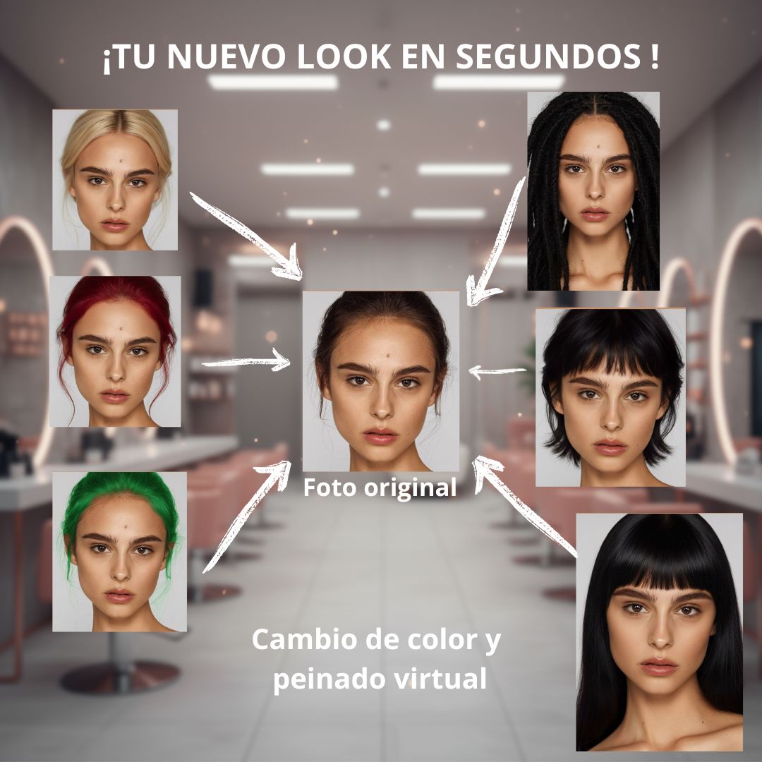 Demostración de cambios de look con la app